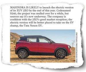 Mahindra XUV300, XUV 3XO EV, India launch and production details